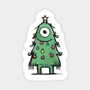 Christmas tree monster Magnet