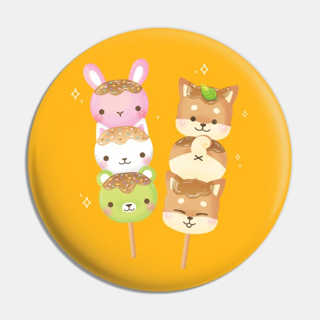 Cutie Mochi Dango Balls Pin by Maggieful Designs