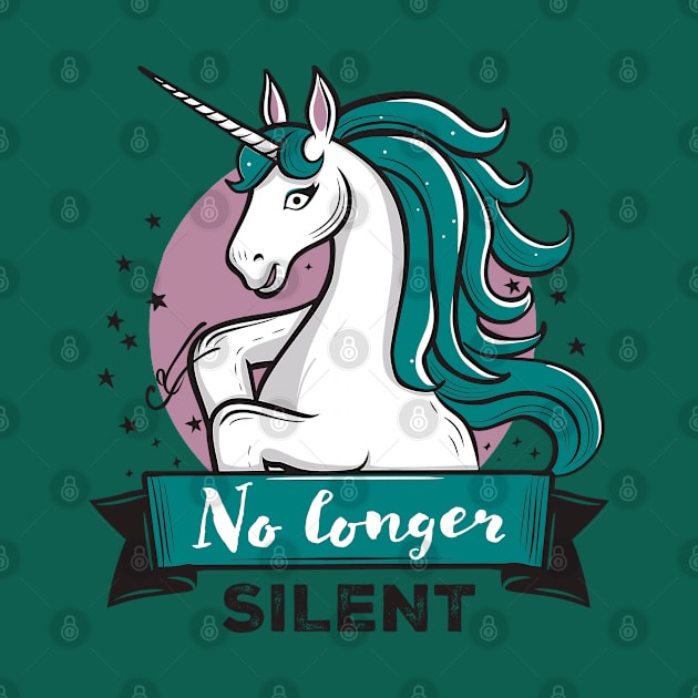 No Longer Silent, Unicorn, Sexual Assault Awareness Month by Adam Brooq