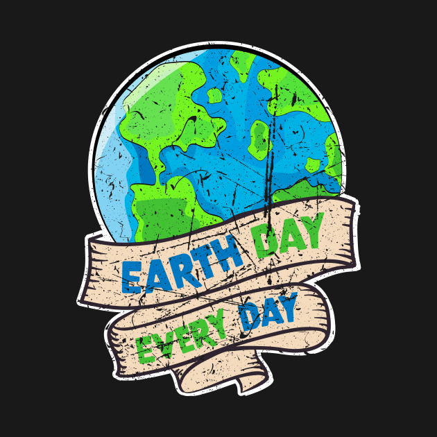 Earth Day Everyday Climate Vote Typographie Illustration Gift by jodotodesign