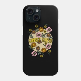 Sunset Curve Name Personalized Flower Retro Floral 80s 90s Name Style Phone Case