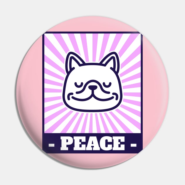 Puppy Peace Pin by Peanut Tops