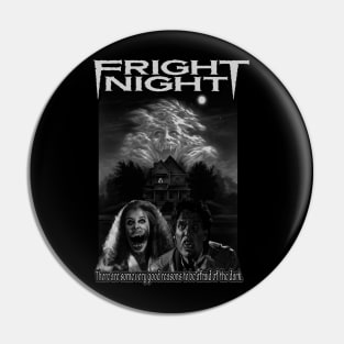 Fright Night, Vintage Horror. ( Black & White Version) Pin