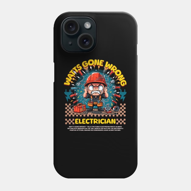 Funny Electrician Phone Case by Create Magnus