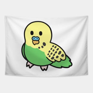 Cute Green Budgie Tapestry