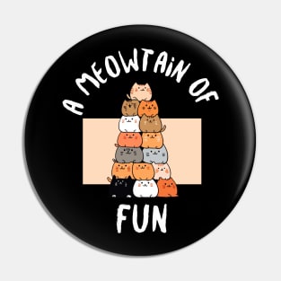 Meowtain of Fun Cat Tower Pin