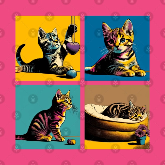 Tabby Pop Art - Cute Kitties by PawPopArt