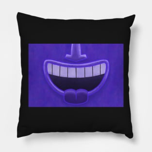 Blue Tiki Smile Mask! Pillow