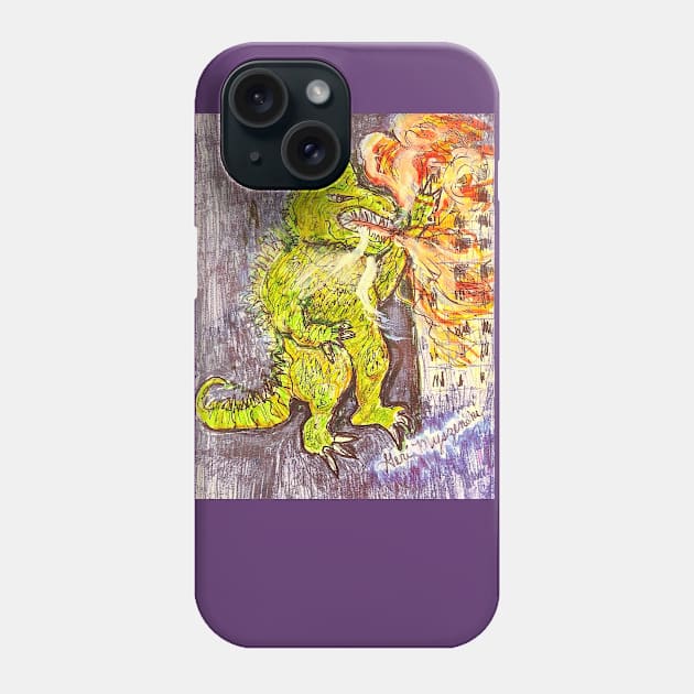 Godzilla Phone Case by TheArtQueenOfMichigan 