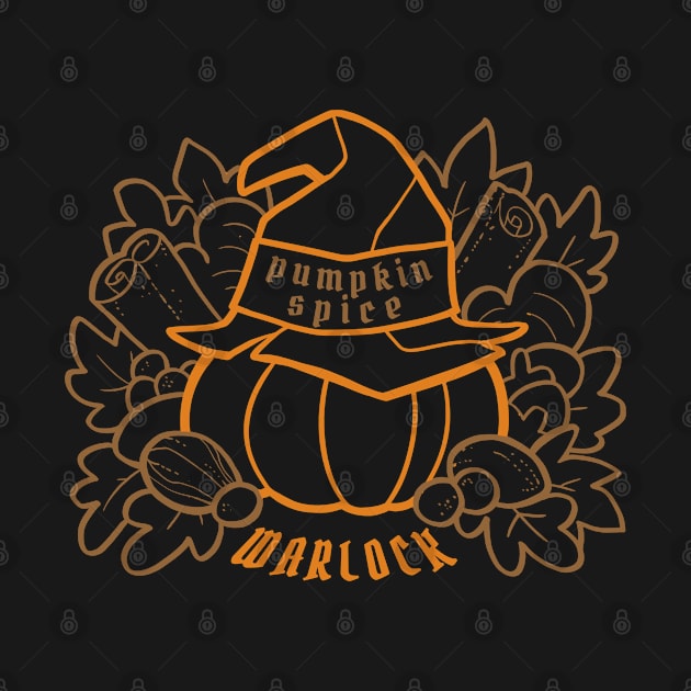 Pumpkin Spice Warlock fancy lines by StudioBliz