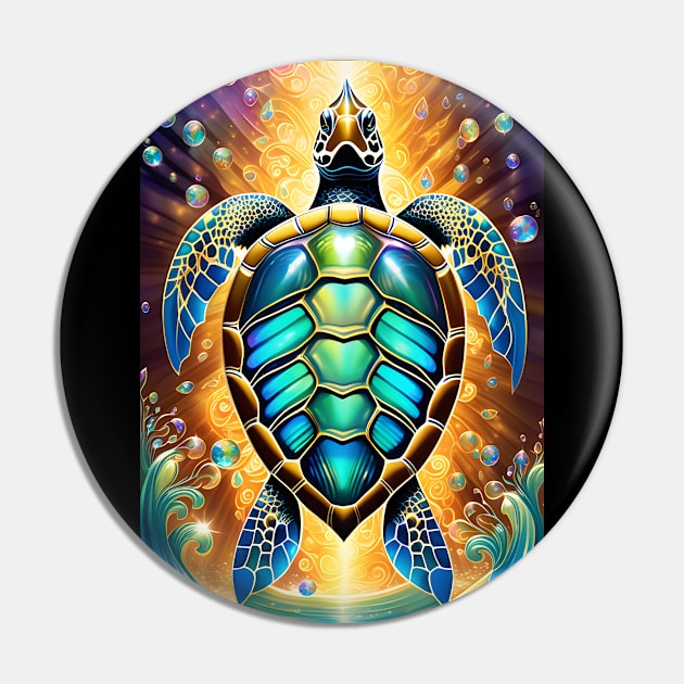 Stylized Sea Turtle Pin by BrightC