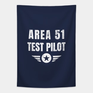 Area 51 Test Pilot - Ufo Alien Tapestry