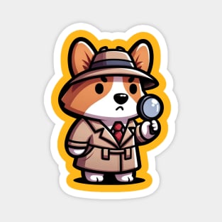 Detective corgi Magnet