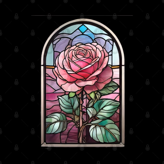 Stained Glass Pink Rose (757) by WASjourney