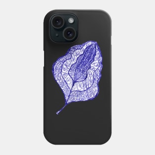 deco pen and ink leaf doodle Phone Case