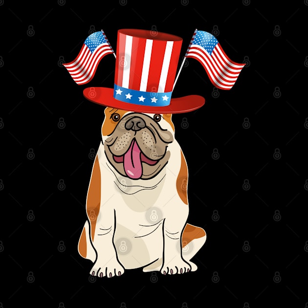 Bulldog shirt patriotic by sudiptochy29