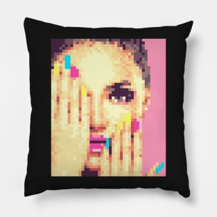 Coy Lady Peeking Pillow