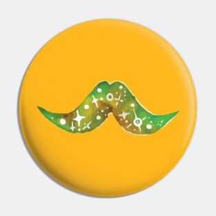 Green Space Mustache Pin