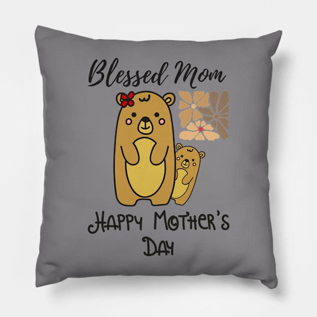 Blessed Mom Pillow by MegablastTeeShop