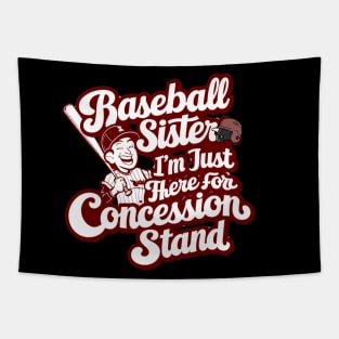 Baseball Sister Funny Baseball Player Tapestry