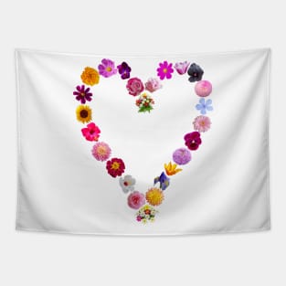 Heart of Flowers for Mothers Day Tapestry