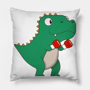 Dinosaur at Boxing with Boxing gloves Pillow