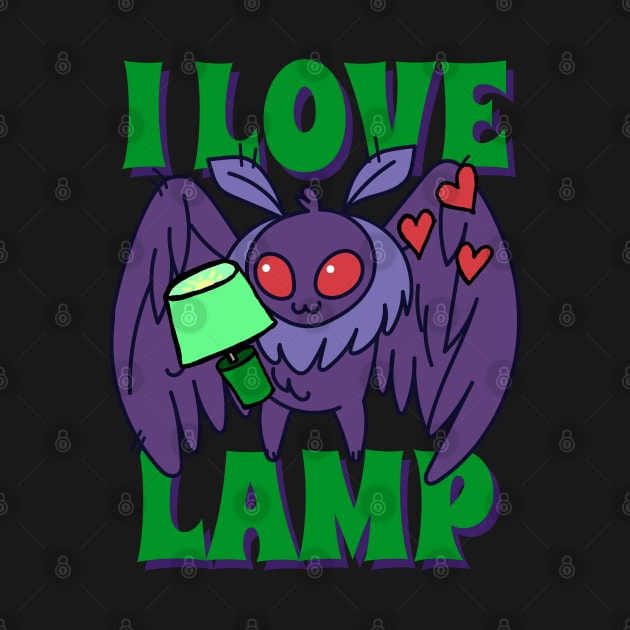 “I Love Lamp” Chibi Mothman by Tickle Shark Designs