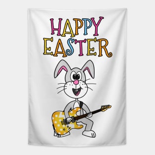 Guitarist Easter Bunny Playing Guitar Tapestry