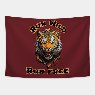 Run wild run free Tapestry