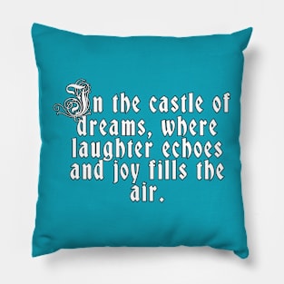 Dreamy castle look aesthetic retro simple Pillow