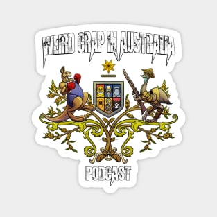 Weird Crap in Australia - Coat of arms (White Text) Magnet