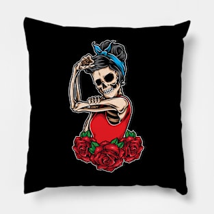 Feminist Skull Pillow