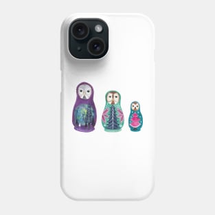 Owl Nesting Dolls - Set 2 Phone Case