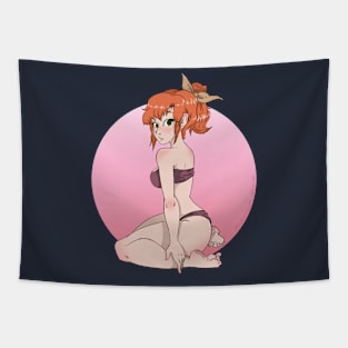 Red headed bikini Tapestry