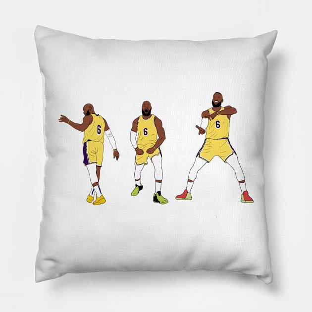 leborn james Pillow by atiatiaman