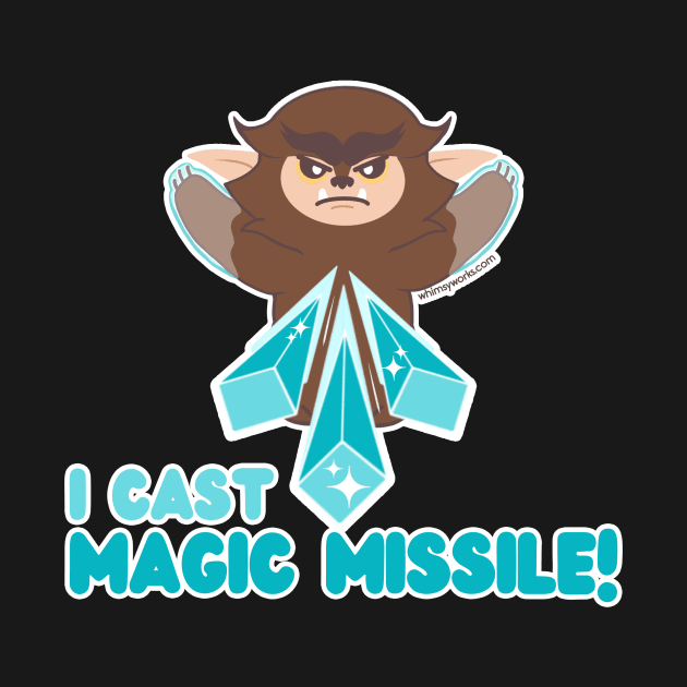 Bugsy the Bugbear Casts Magic Missile (D4 Dice) by whimsyworks