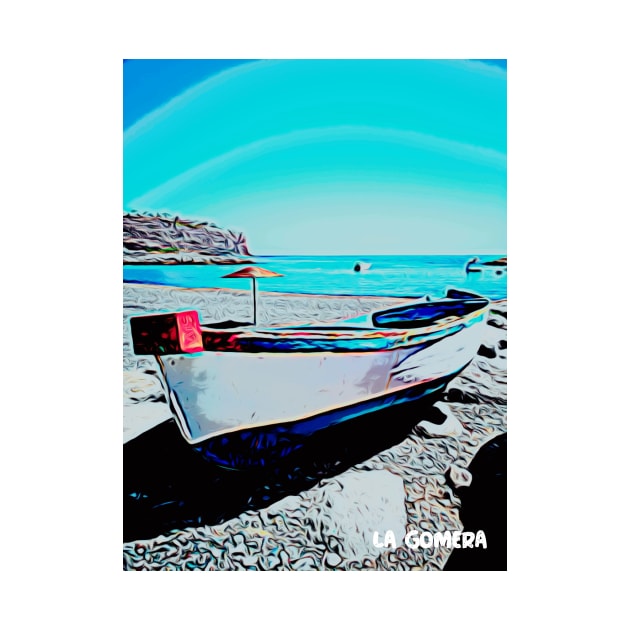 Playa Santiago boat one the beach La Gomera by lagomeratravel