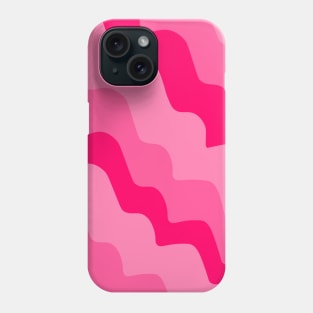 Pink wavy ocean waves gradient Phone Case