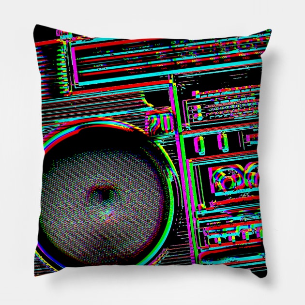 Retro Boom Box Pillow by SmartCraftCo