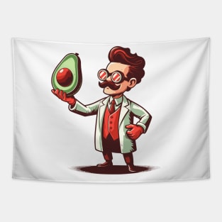 Funny Scientist and avocado Tapestry