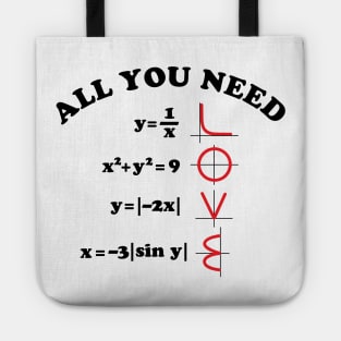 All You Need Is Love Math Graph Equation Tote