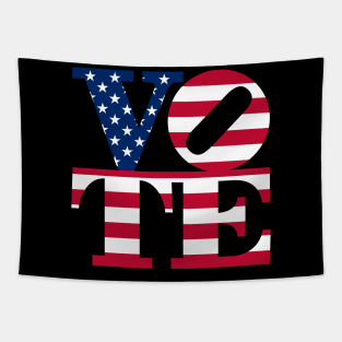 VOTE SCULPTURE & USA FLAG Tapestry