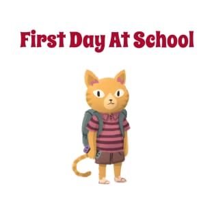 First Day at School Kitty T-Shirt