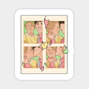 Nick and Charlie - heartstopper photo booth scene Magnet