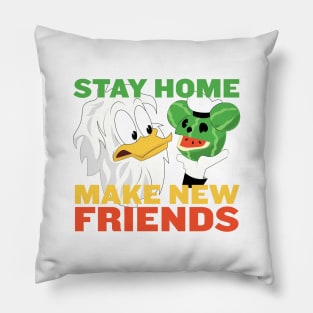 Duck Stay Home Make Friends Pillow