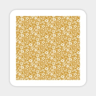 Gold Floral Miniprint Magnet