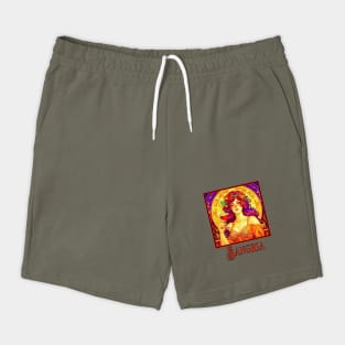 Art Nouveau Sangria Shorts
