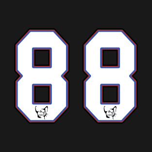 Lucky number 88 basketball hockey player Cat face - Born 1988 T-Shirt