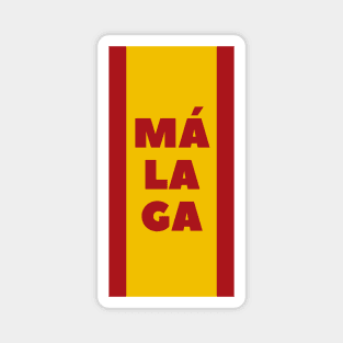 Málaga in Spanish Flag Color Vertical Magnet