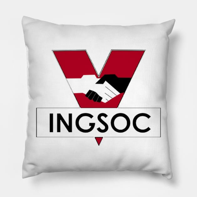 INGSOC. GEORGE ORWELL 1984 NOVEL LOGO Pillow by FrenkMelk